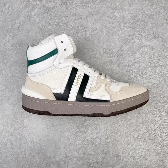 Lanvin Sneakers High-top lace-up with contrast side panels product detail image 36
