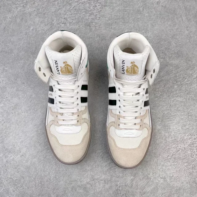 Lanvin Sneakers High-top lace-up with contrast side panels product detail image 37