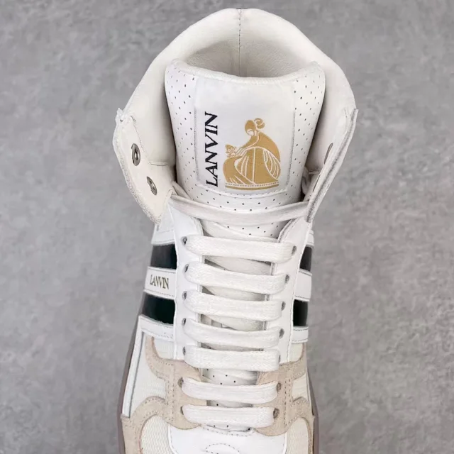Lanvin Sneakers High-top lace-up with contrast side panels product detail image 40