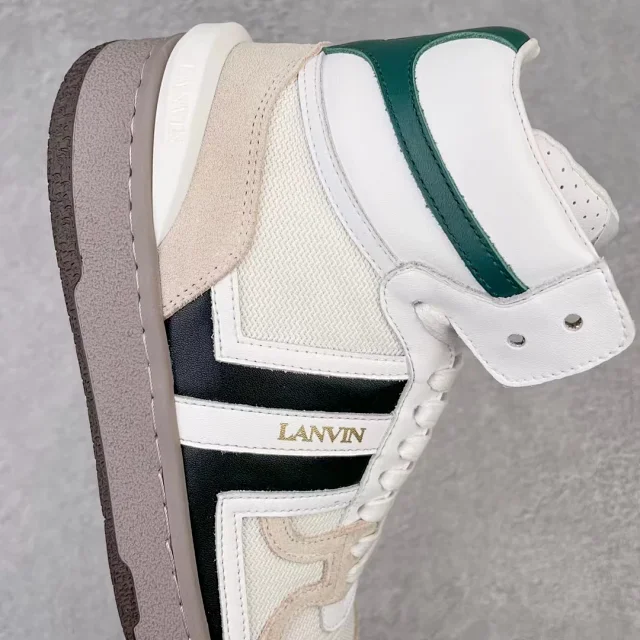 Lanvin Sneakers High-top lace-up with contrast side panels product detail image 41