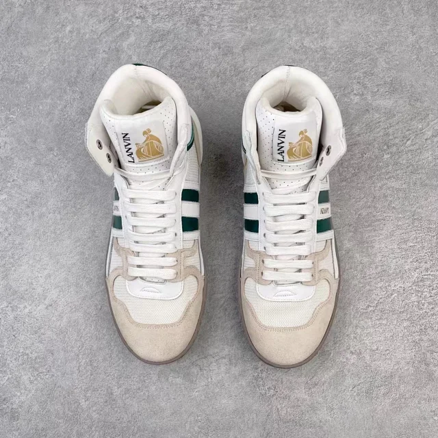 Lanvin Sneakers High-top lace-up with contrast side panels product detail image 28