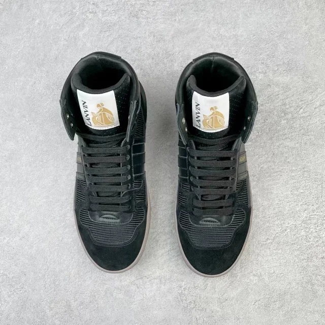 Lanvin Sneakers High-top lace-up with contrast side panels product detail image 46
