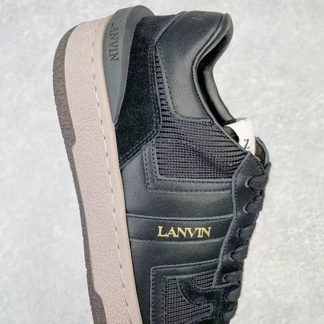 Lanvin Sneakers High-top lace-up with contrast side panels product detail image 23