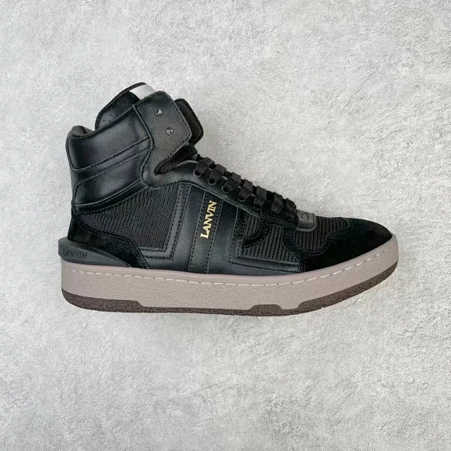 Lanvin Sneakers High-top lace-up with contrast side panels product detail image 45