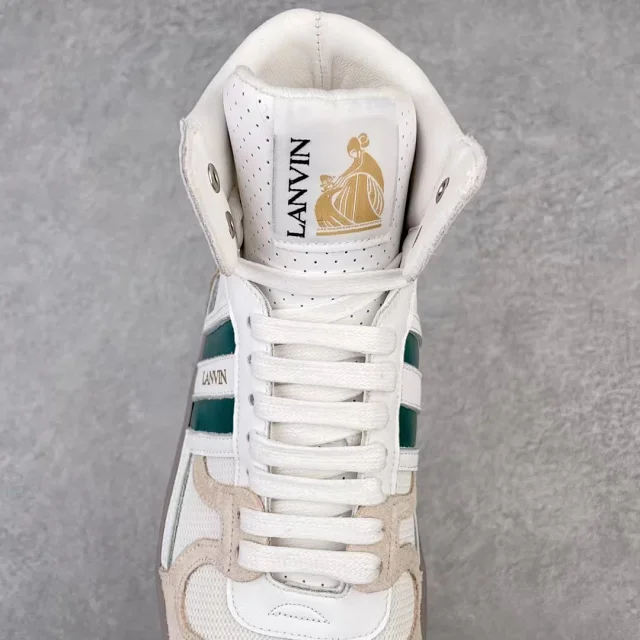 Lanvin Sneakers High-top lace-up with contrast side panels product detail image 31