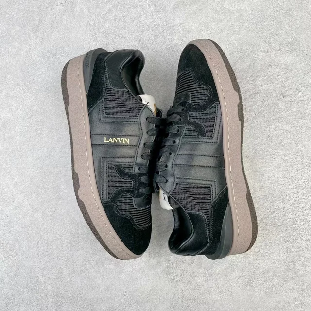 Lanvin Sneakers High-top lace-up with contrast side panels product detail image 20