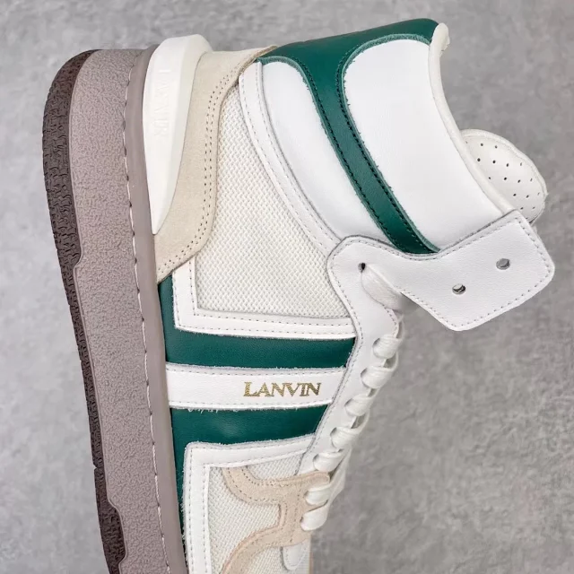 Lanvin Sneakers High-top lace-up with contrast side panels product detail image 32
