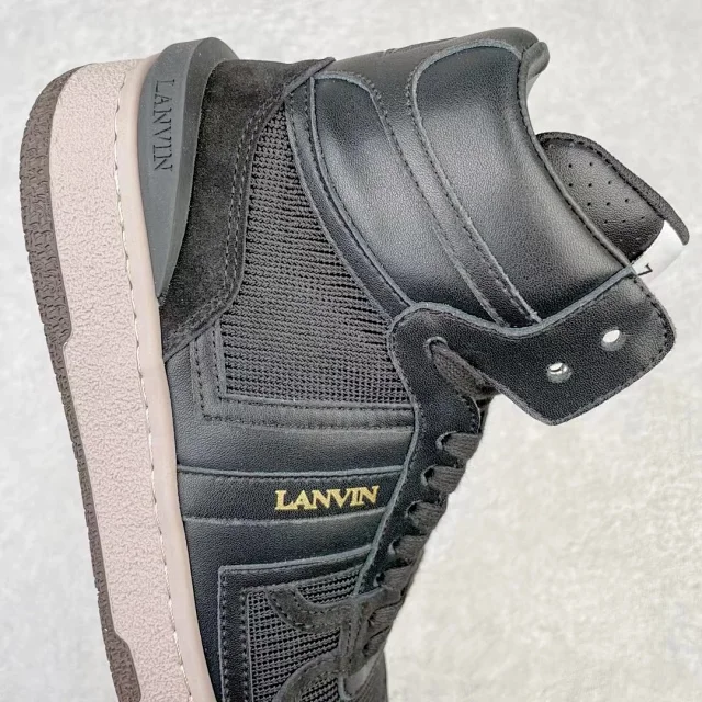 Lanvin Sneakers High-top lace-up with contrast side panels product detail image 50