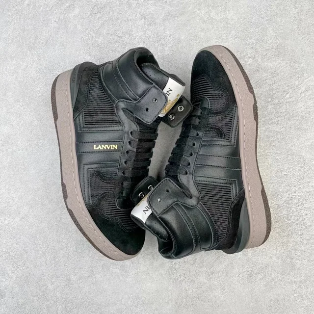 Lanvin Sneakers High-top lace-up with contrast side panels product detail image 47