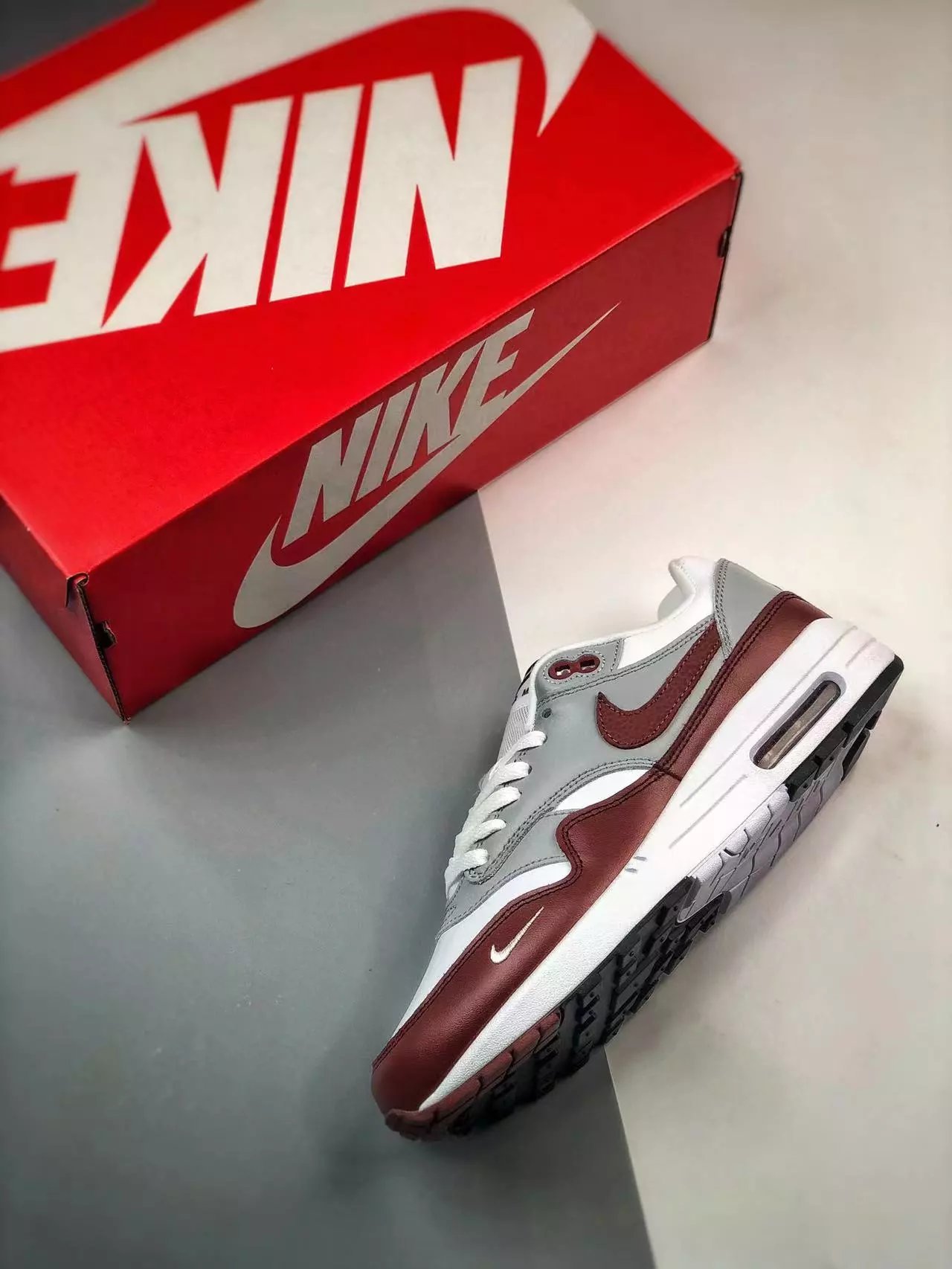 Nike Air Max 1 Wave Burgundy Sneakers - 60