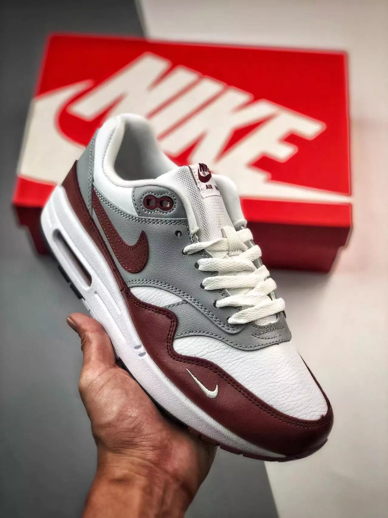 Nike Air Max 1 Wave Burgundy Sneakers - 56