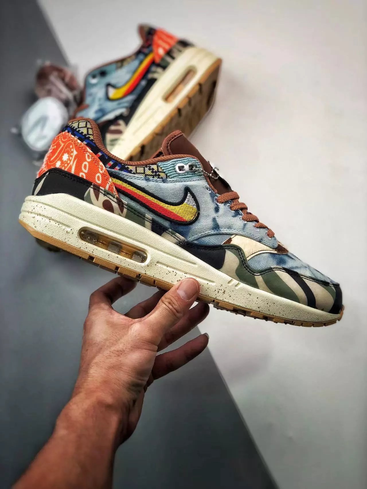 Nike Air Max 1 Wave Burgundy Sneakers - 50