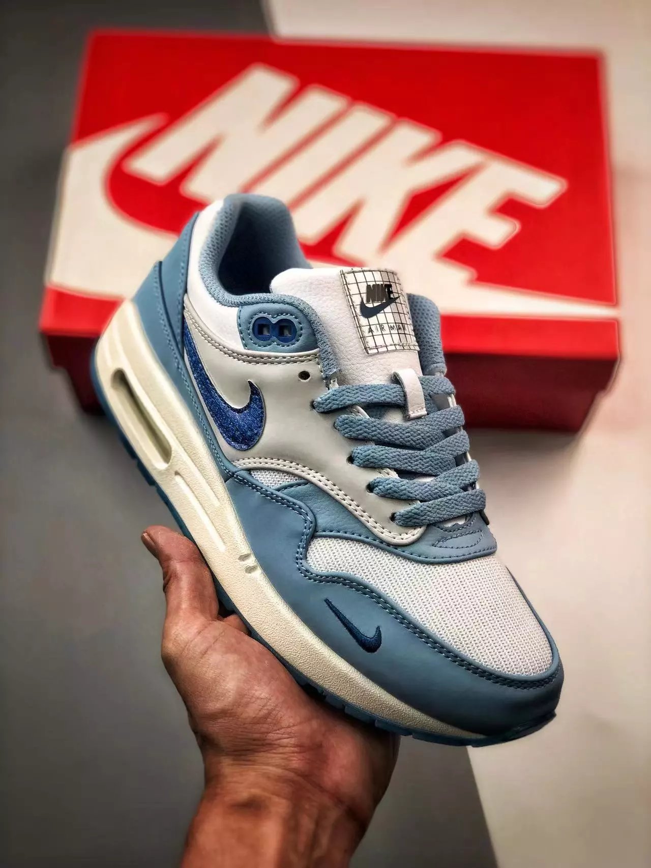 Nike Air Max 1 Wave Burgundy Sneakers - 38