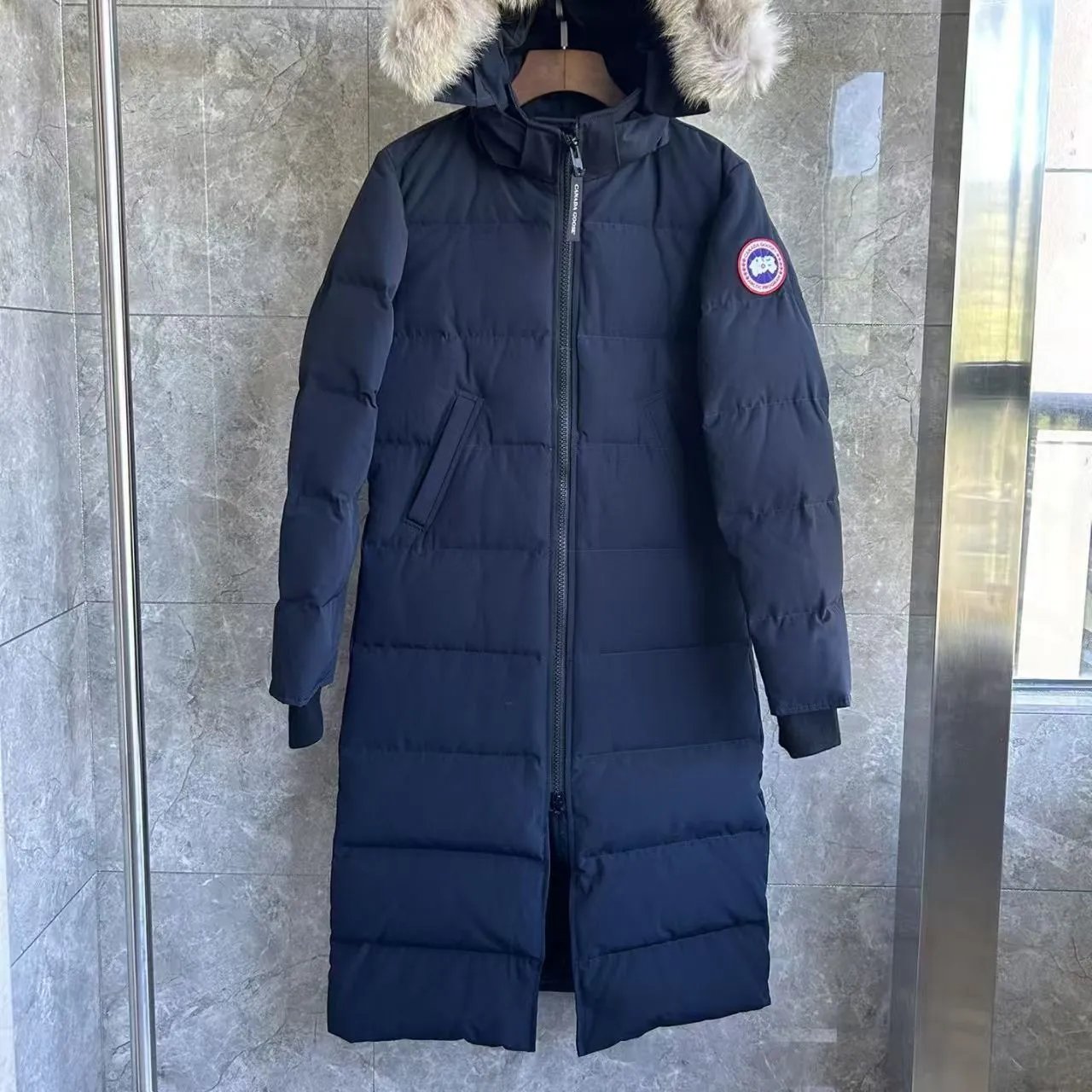 Unbranded Down Jackets Hooded quilted puffer jacket — Long style 03