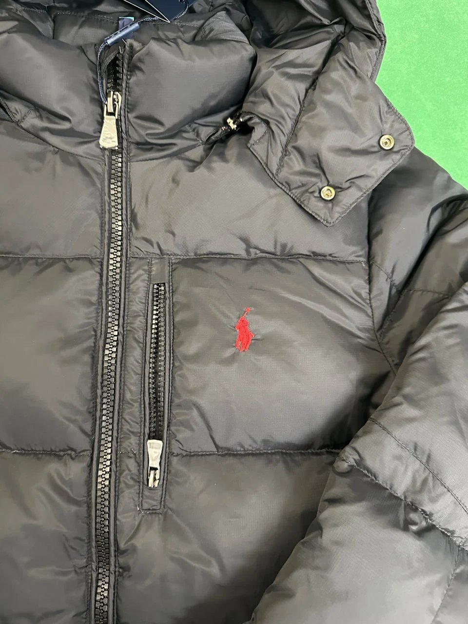 Polo Ralph Lauren Hooded Down Puffer Jacket in Black product photo 4