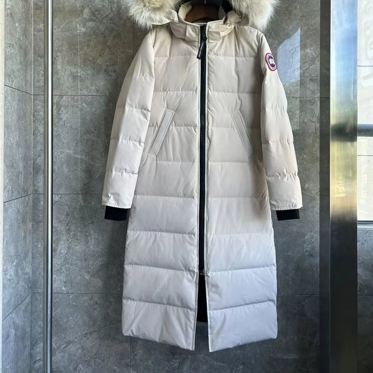 Unbranded Down Jackets Hooded quilted puffer jacket — Long style 02