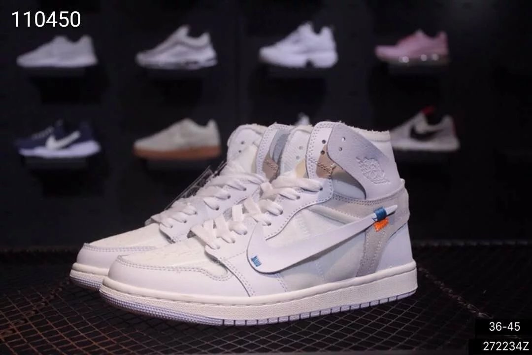 冬季 Air Jordan AJ1 Off White乔丹一代联名男子女子篮球鞋运动鞋休闲鞋跑步鞋