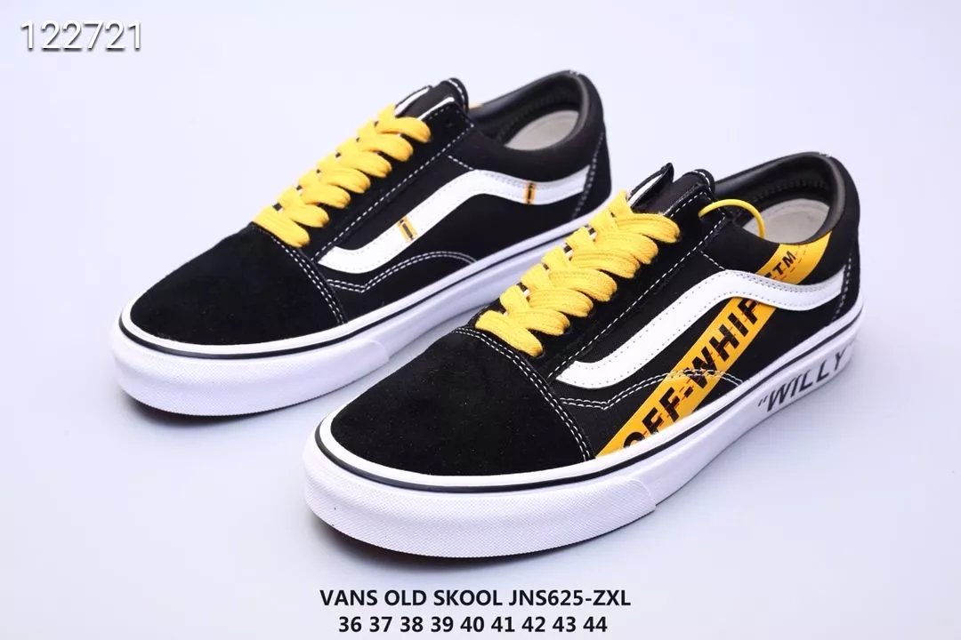 万斯/Vans Old Skool Off White 帆布鞋低帮校园滑板鞋男子女子情侣运动鞋休闲跑步鞋
