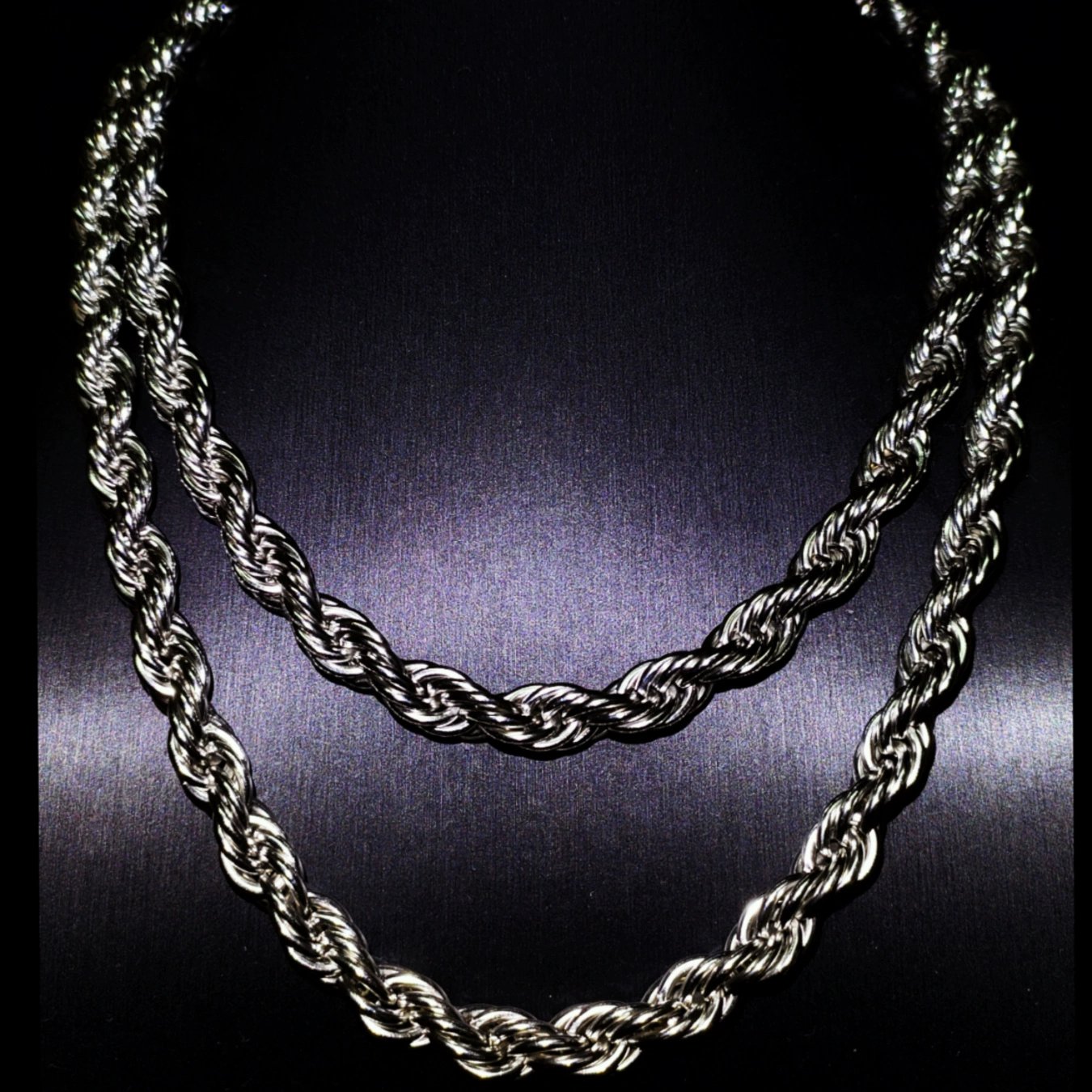 Electroplated Twisted Rope Necklace