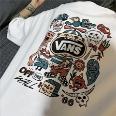 86-601 S Artist Loose Edition Co branded Funny Illustration Short sleeved T-shirt Pure Cotton Art Graffiti Trendy Men's Short T