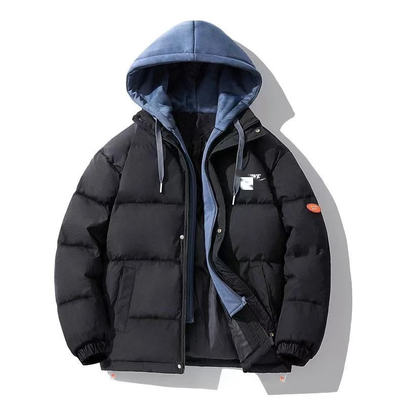 Design Light Blue Puffer Hooded Down Jacket - 12