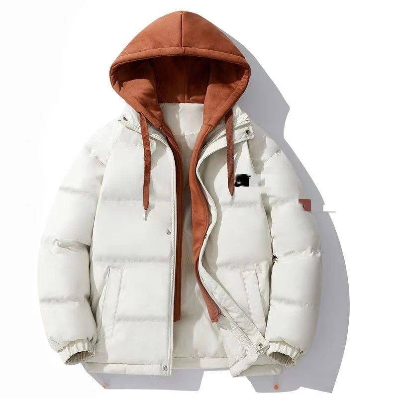 Design Light Blue Puffer Hooded Down Jacket - 14