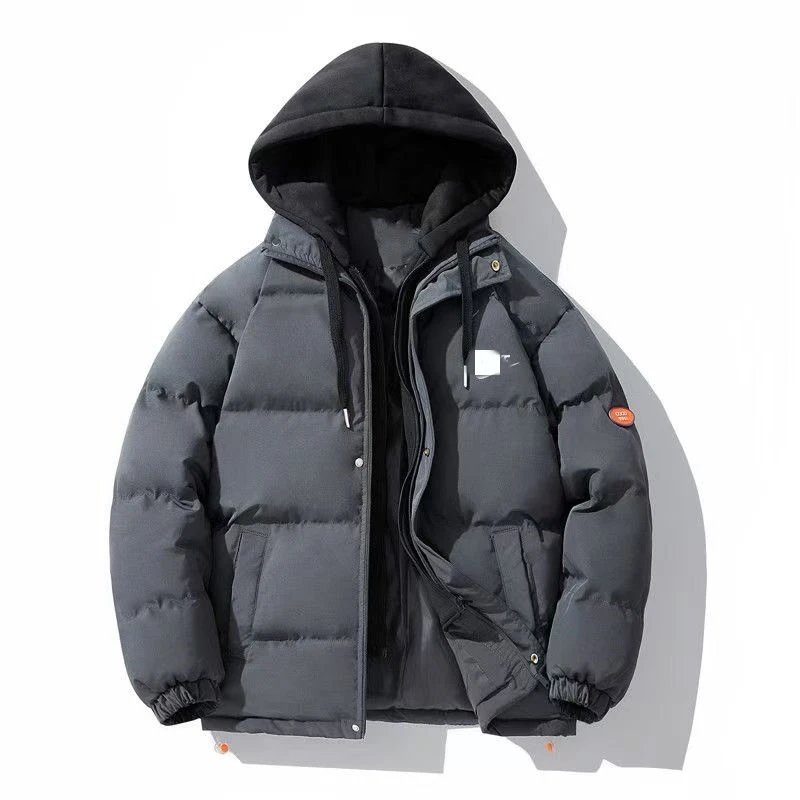 Design Light Blue Puffer Hooded Down Jacket - 11