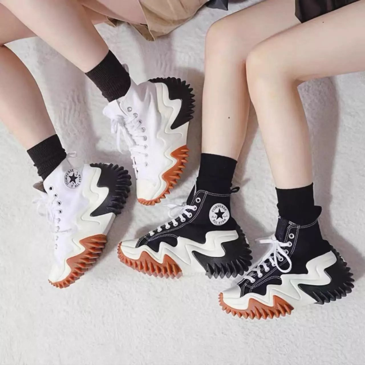 High quality spot KV Run star motion height increasing canvas shoes with high and low tops for both men and women, couple shoes slightly larger by one size