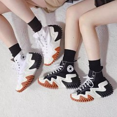 High quality spot KV Run star motion height increasing canvas shoes with high and low tops for both men and women, couple shoes slightly larger by one size
