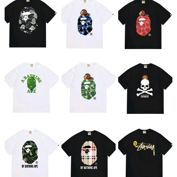 A Bathing Ape Camo Print Black