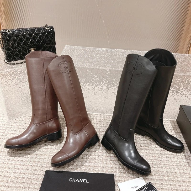 【广州天花板  连长专供】Chanel*香奈儿全皮长靴  小香羊皮长靴   小香25秋冬新款羊皮长靴