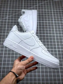 thumbnail for N1ke Air Force 1 AF1 High and Low Air Force One Pure White Sneakers for Men and Women, Board Shoes 315122