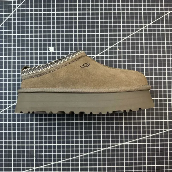 UGG Tasman Platform Slipper Beige Suede Slippers - 1