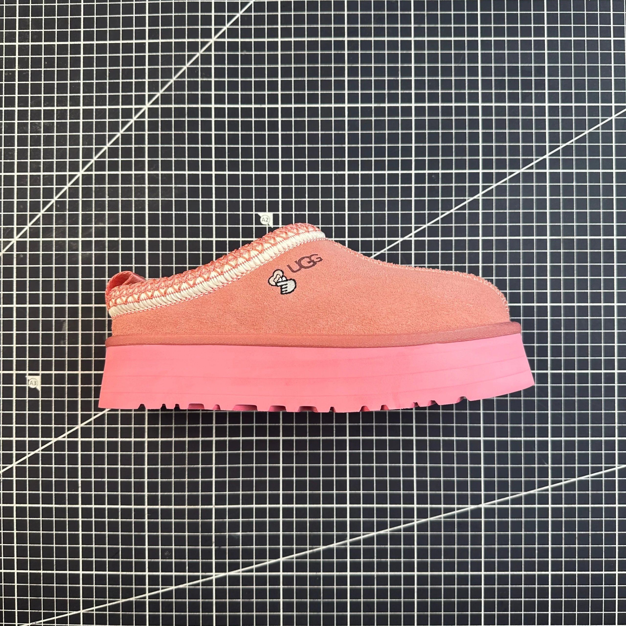 UGG x KAWS Fluff Platform Slipper Pink - 1
