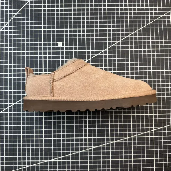 UGG Classic Mini II Shearling-Lined Slip-On Boots Beige - 1
