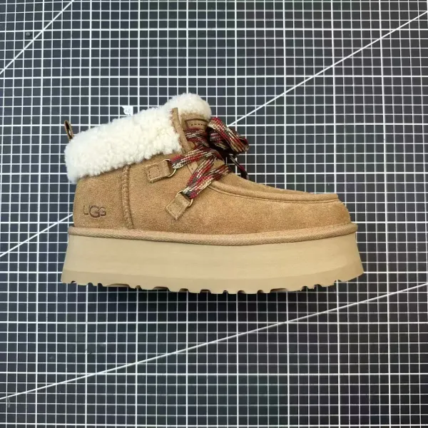 UGG Neumel Platform Shearling-Lined Boots Beige - 1