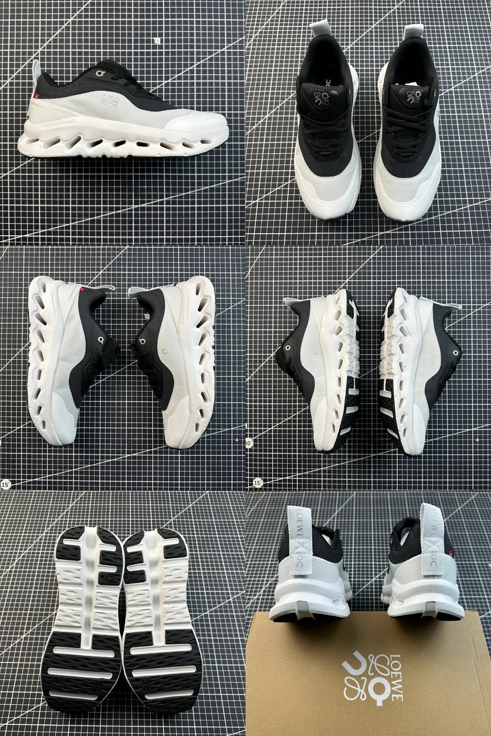 Loewe x On CloudTec Phase White Navy Sneakers Running Shoes product detail 18 in Litbuy spreadsheet finds