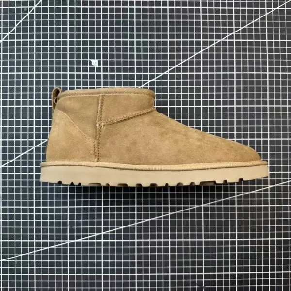 UGG Classic Mini II Beige Suede Snow Boots - 1