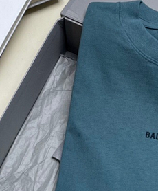 Back Letter Embroidered Tee Indigo