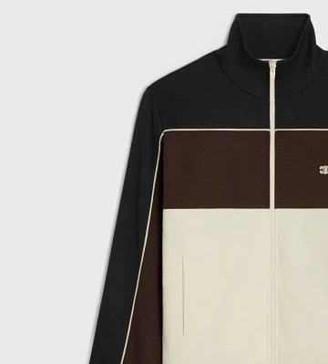 P499 CE三色拼接外套