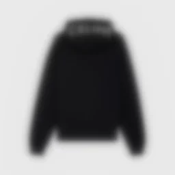 thumbnail for hat print hoodie black
