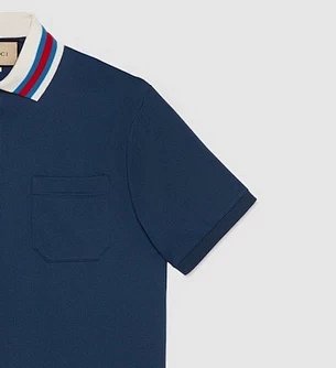 P299 双G贴饰POLO衫 蓝色