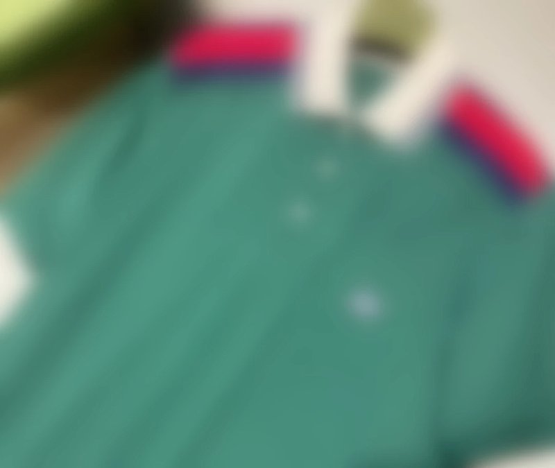 P339  红绿织带POLO衫 绿色
