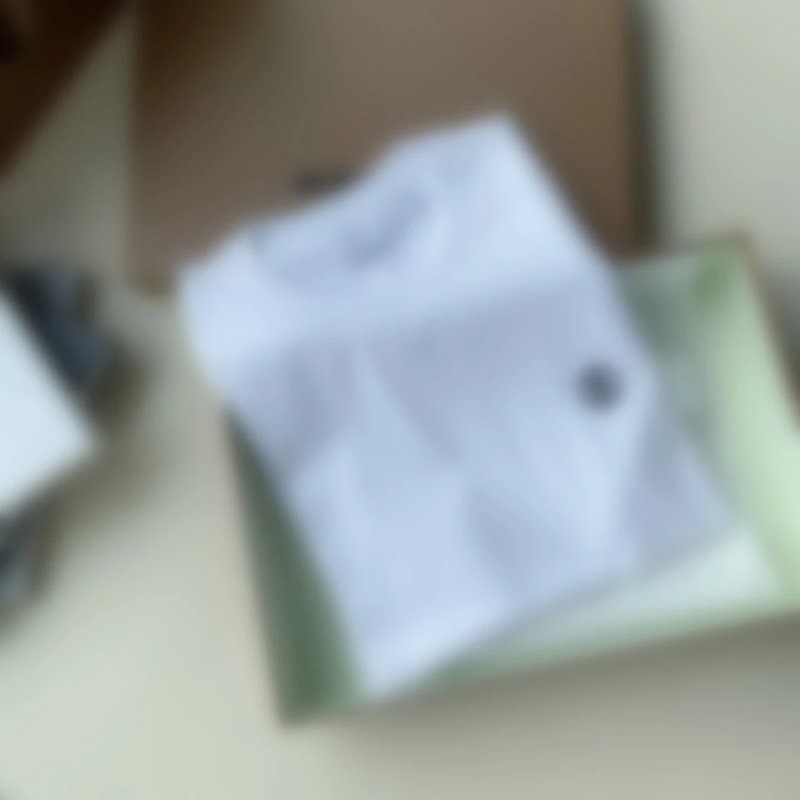 P209  B圆形胸口刺绣短袖白