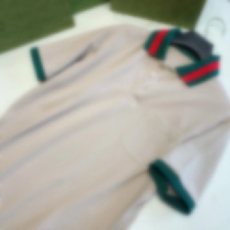 P289 织带衣领Polo 卡其色