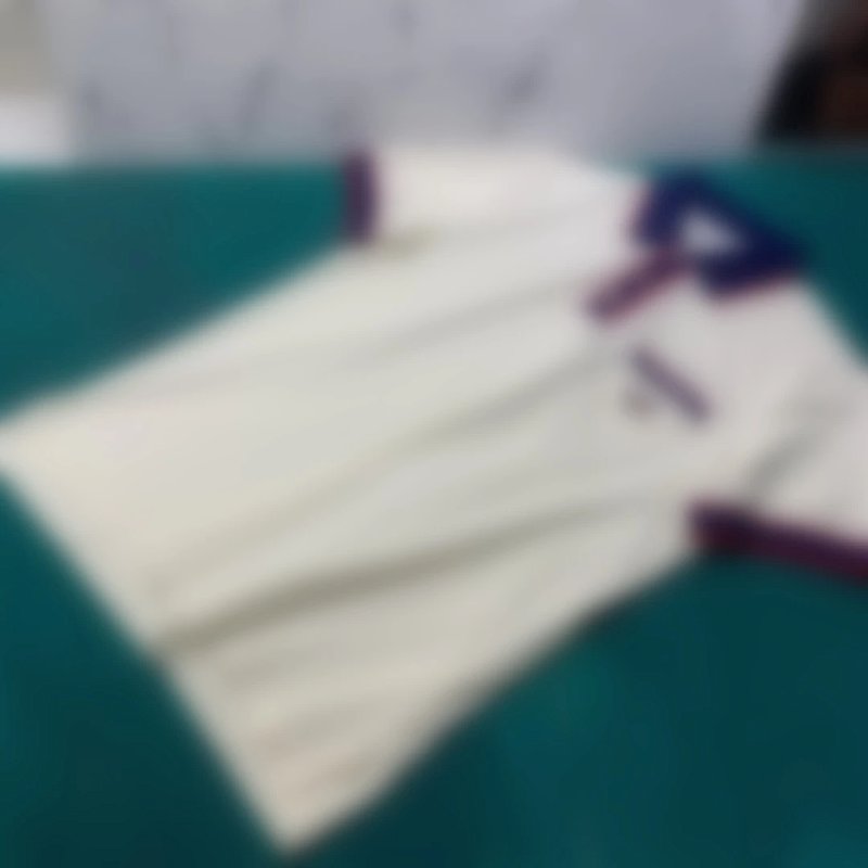 P289 杏色红蓝条POLO衫