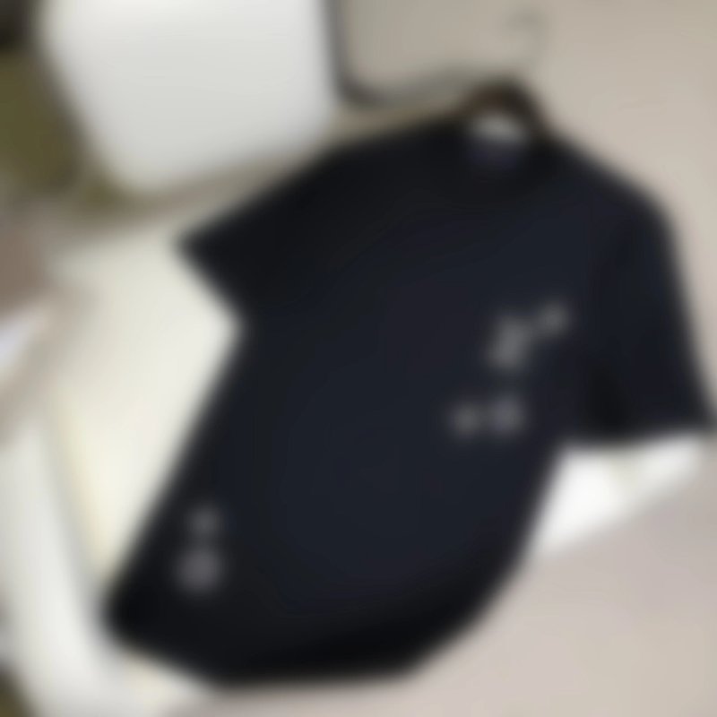 P229 三花线条刺绣T恤黑色