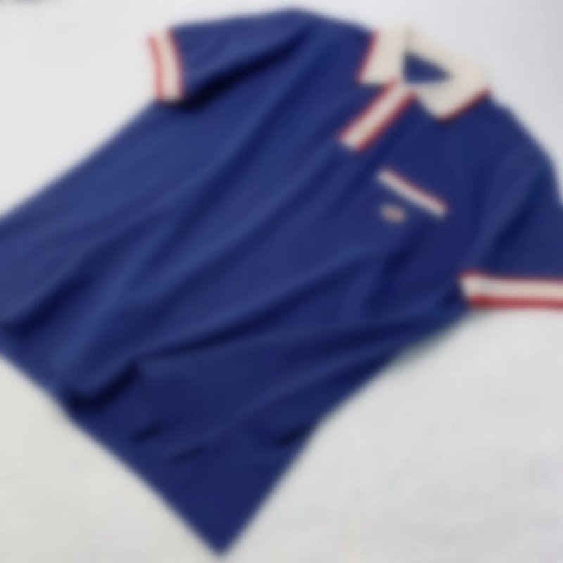 P289 蓝色红白条POLO衫
