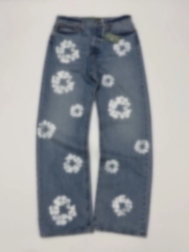 P339 丹宁棉花牛仔裤蓝色