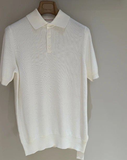 P379 白色纯色POLO衫